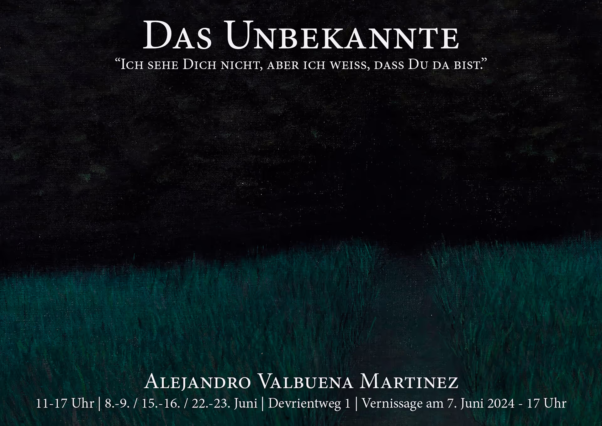 The Unknown. I don't see you, but I know you're there